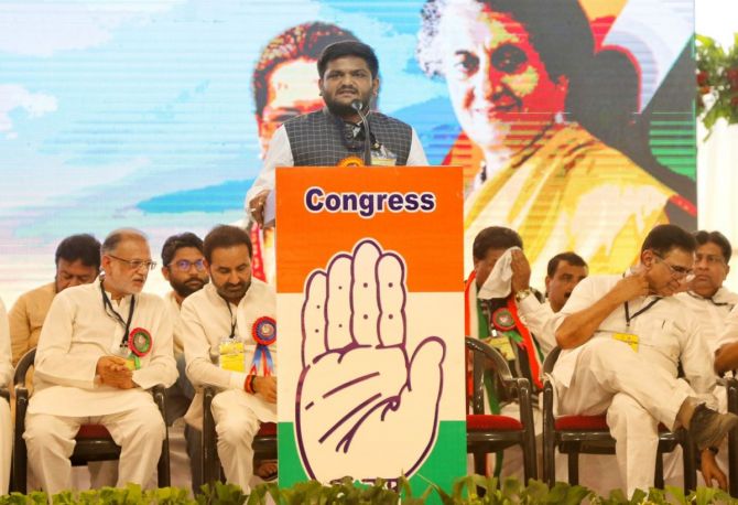 Hardik Patel quits Congress ahead of Gujarat polls - Rediff.com India News