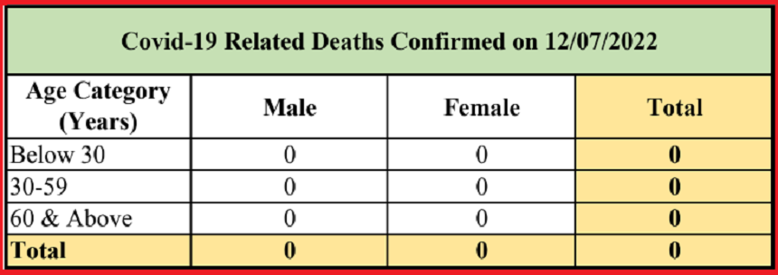 Covid Death Report 13.07.2022