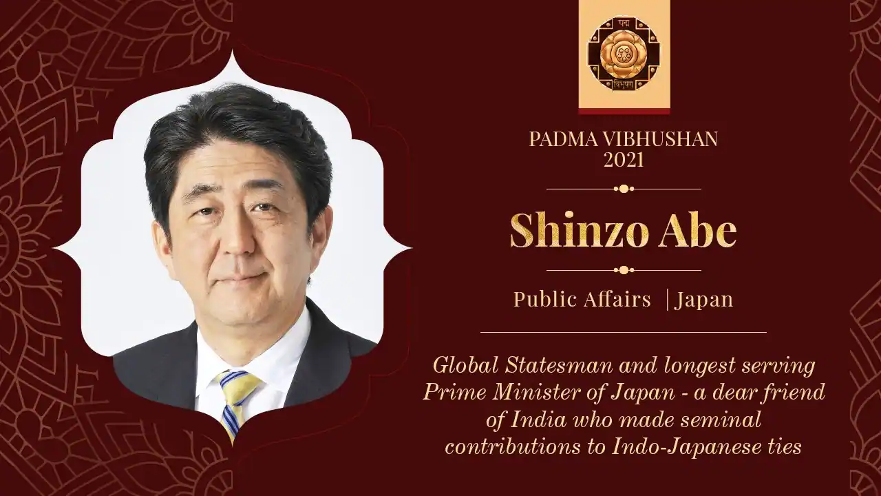 Padma vibhushan for shinzo abe